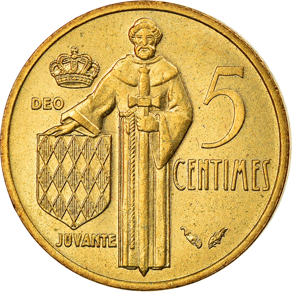 Monnaie, Monaco, Rainier III, 5 Centimes, 1977, SUP, Aluminum-Bronze, Gadoury:MC