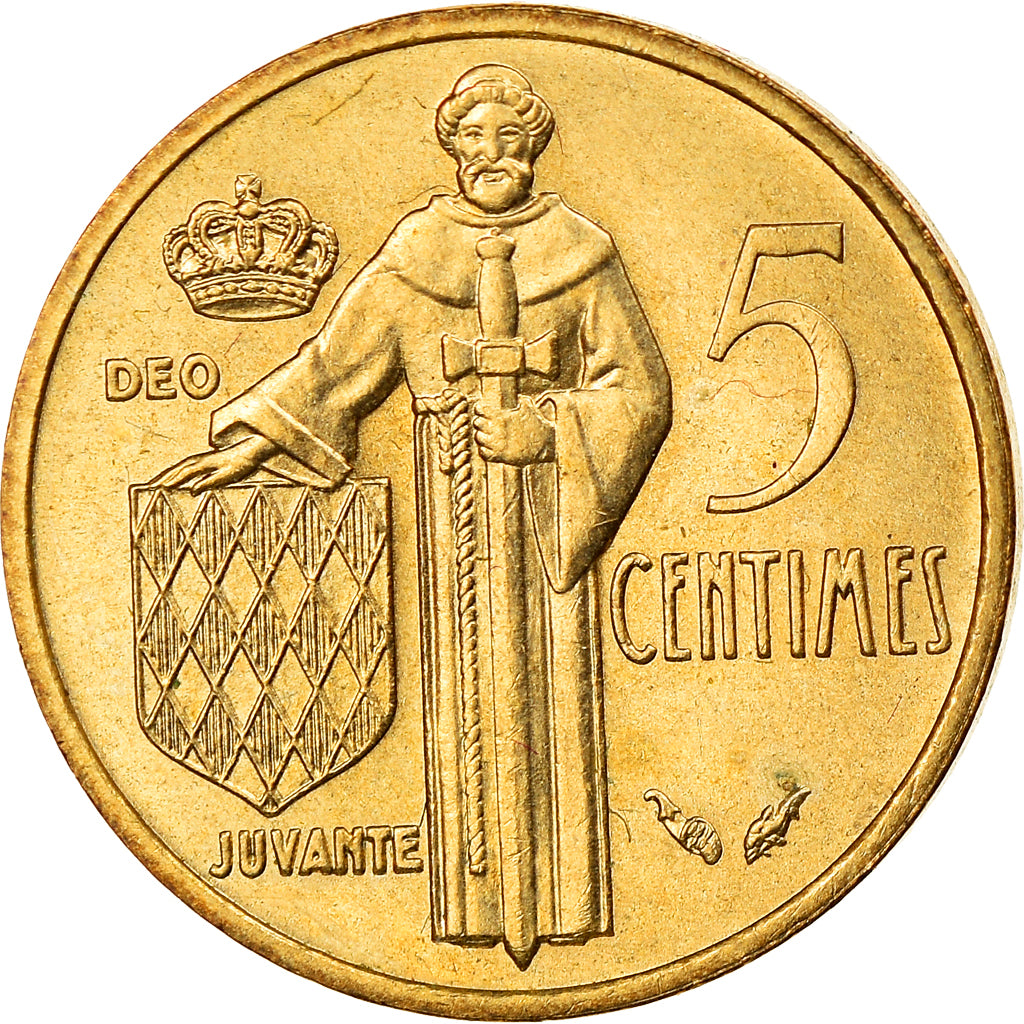 Moneta, Monaco, Rainier III, 5 Centimes, 1977, SPL-, Alluminio-bronzo, KM:156