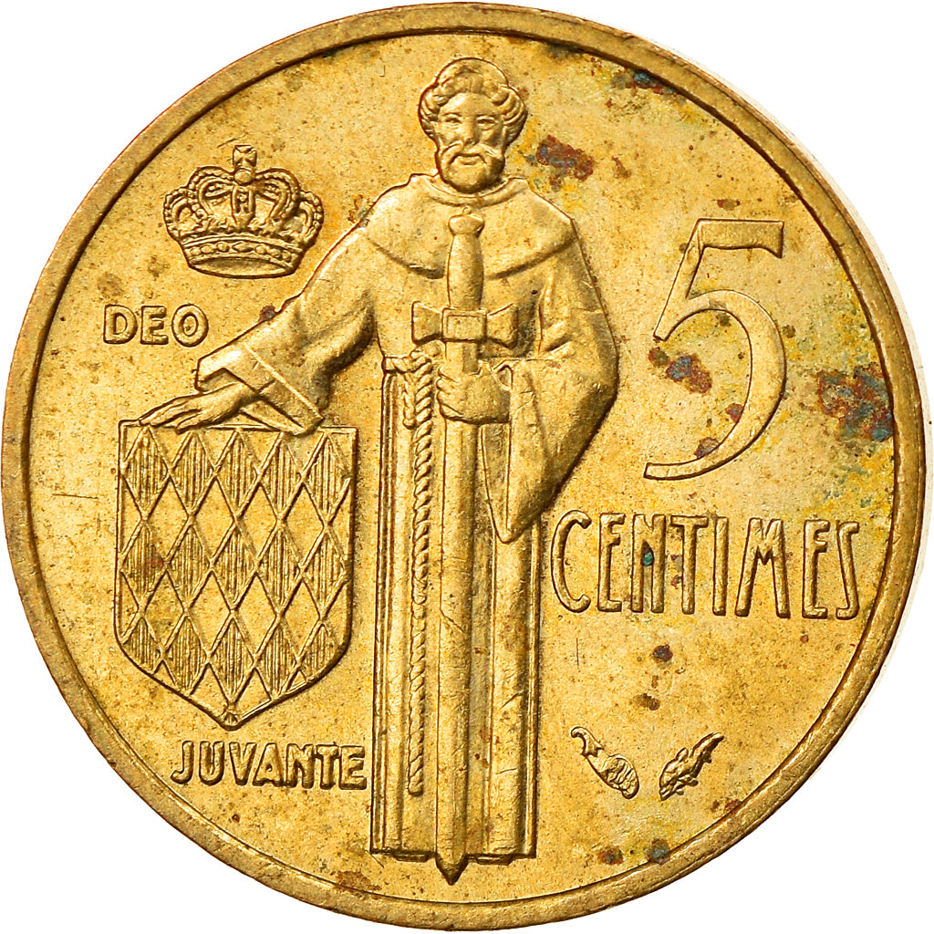 Münze, Monaco, Rainier III, 5 Centimes, 1977, VZ, Aluminum-Bronze, KM:156