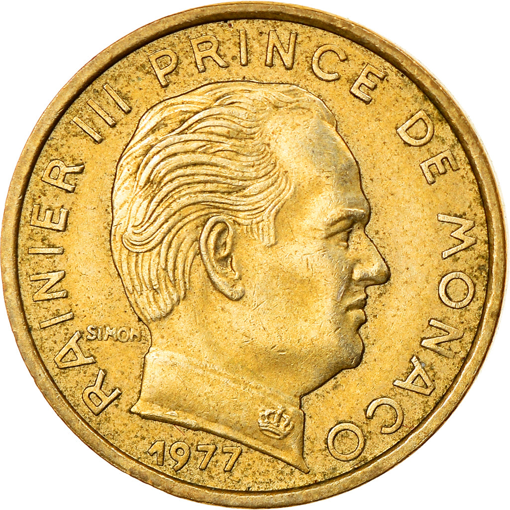 Monnaie, Monaco, Rainier III, 5 Centimes, 1977, SUP, Aluminum-Bronze, Gadoury:MC