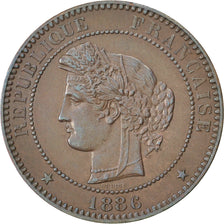 Coin, France, Cérès, 10 Centimes, 1886, Paris, AU(55-58), Bronze, KM:815.1