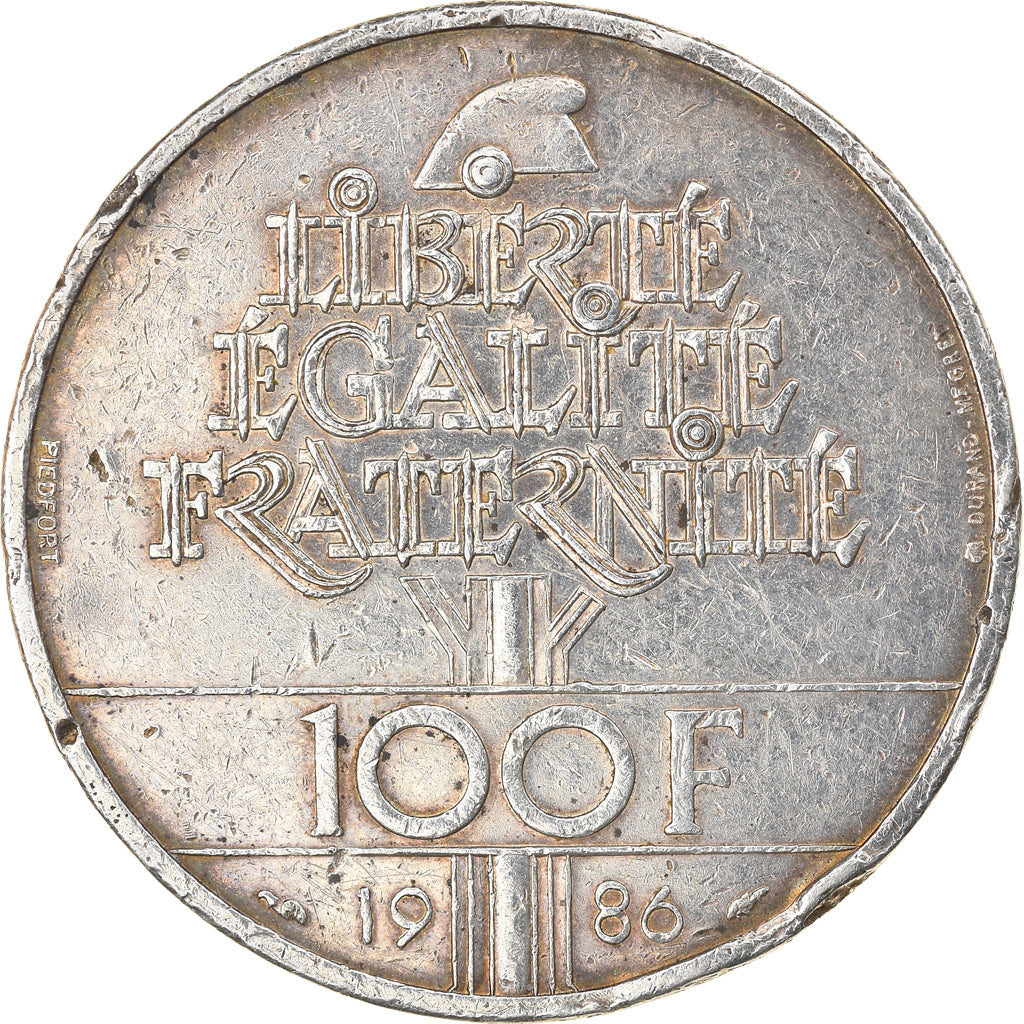 Coin, France, Statue de la Liberté, 100 Francs, 1986, Piéfort, EF(40-45)