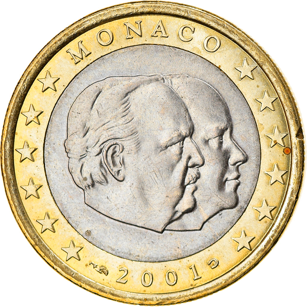 Monaco, Euro, 2001, AU(55-58), Bi-Metallic, KM:173