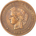 FRANCE, Cérès, 10 Centimes, 1888, Paris A, KM #815.1, EF(40-45), Bronze