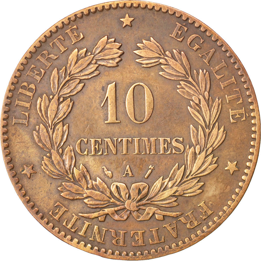 IIIème République, 10 Centimes Cérès 1888 A, KM 815.1