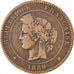 Moneda, Francia, Cérès, 10 Centimes, 1889, Paris, BC+, Bronce, KM:815.1