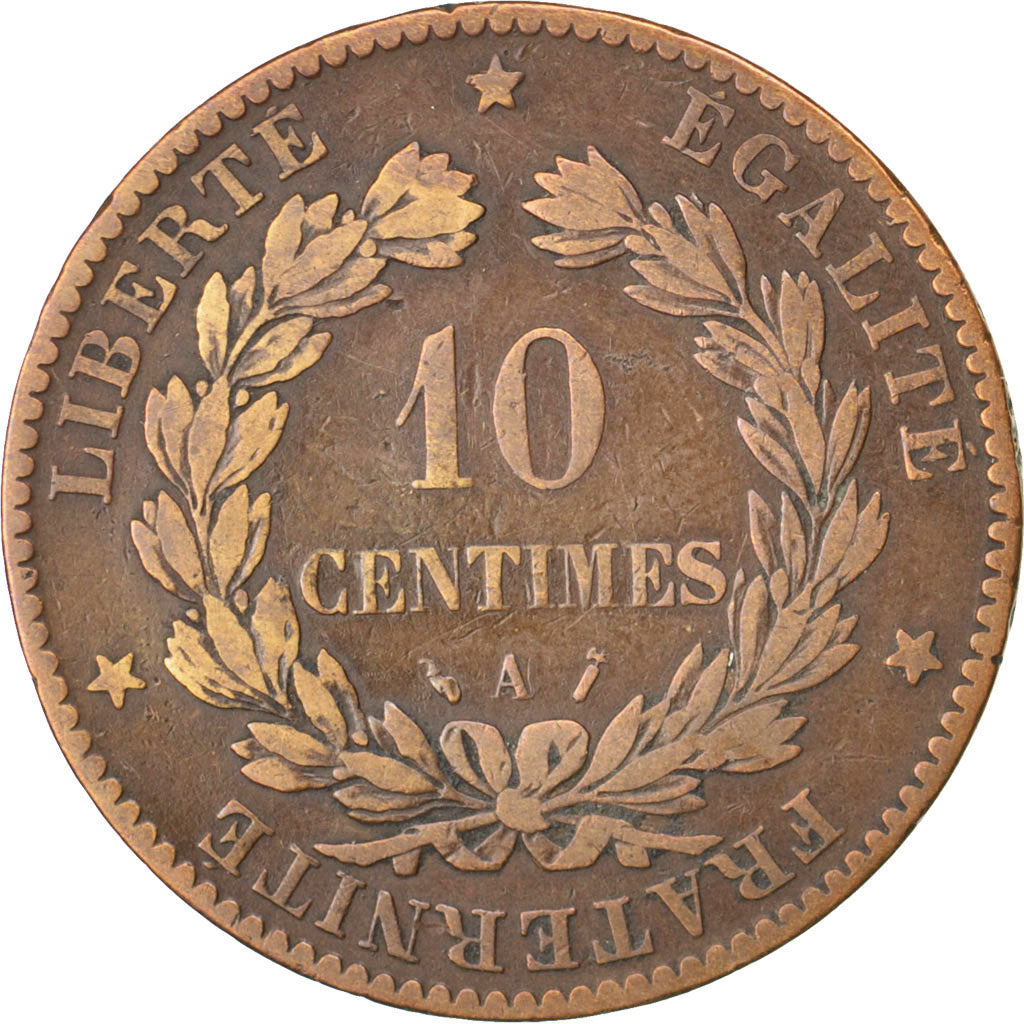 Coin, France, Cérès, 10 Centimes, 1889, Paris, VF(20-25), Bronze, KM:815.1