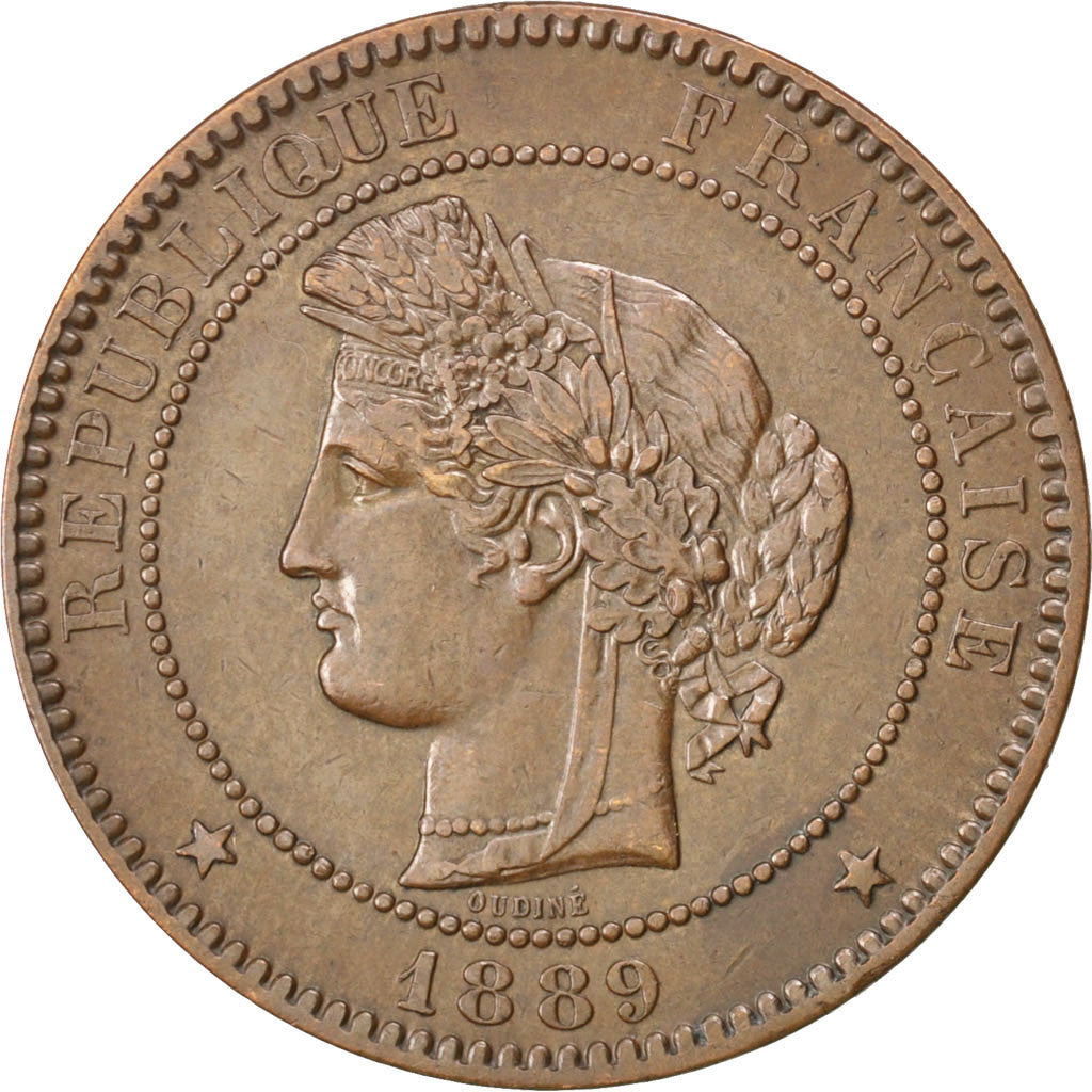 Coin, France, Cérès, 10 Centimes, 1889, Paris, EF(40-45), Bronze, KM:815.1