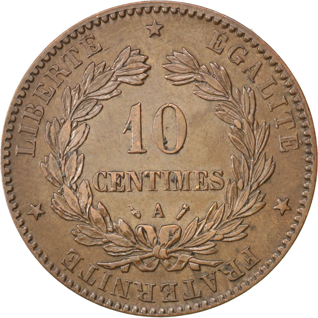 Coin, France, Cérès, 10 Centimes, 1889, Paris, EF(40-45), Bronze, KM:815.1