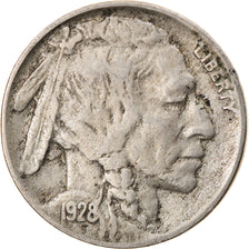 Monnaie, États-Unis, Buffalo Nickel, 5 Cents, 1928, U.S. Mint, Philadelphie