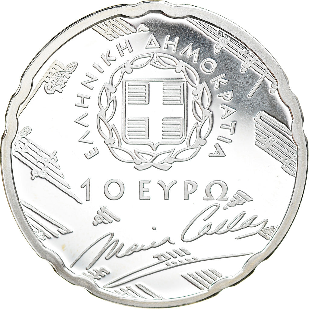 Greece, 10 Euro, Maria Callas, 2007, Athens, MS(64), Silver, KM:223