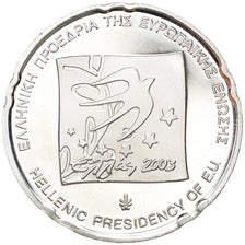 Greece, 10 Euro, Présidence de l'UE, 2003, Athens, MS(64), Silver, KM:208