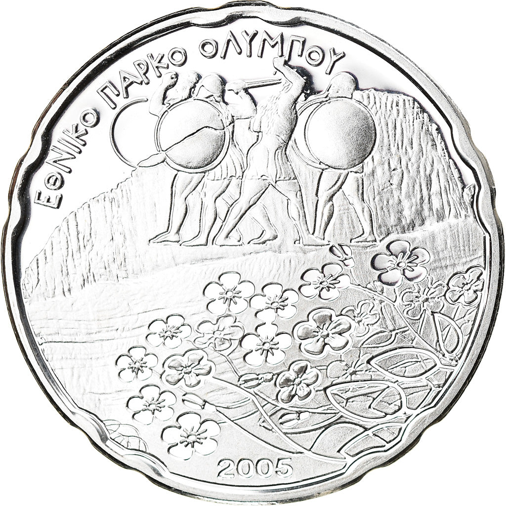 Greece, 10 Euro, Mont-Olympe, 2005, Athens, MS(64), Silver, KM:217