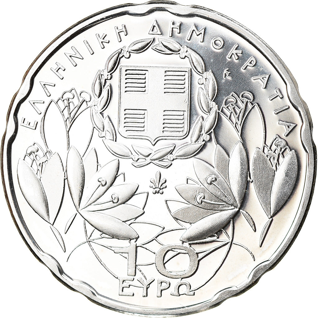 Greece, 10 Euro, Mont-Olympe, 2005, Athens, MS(64), Silver, KM:217