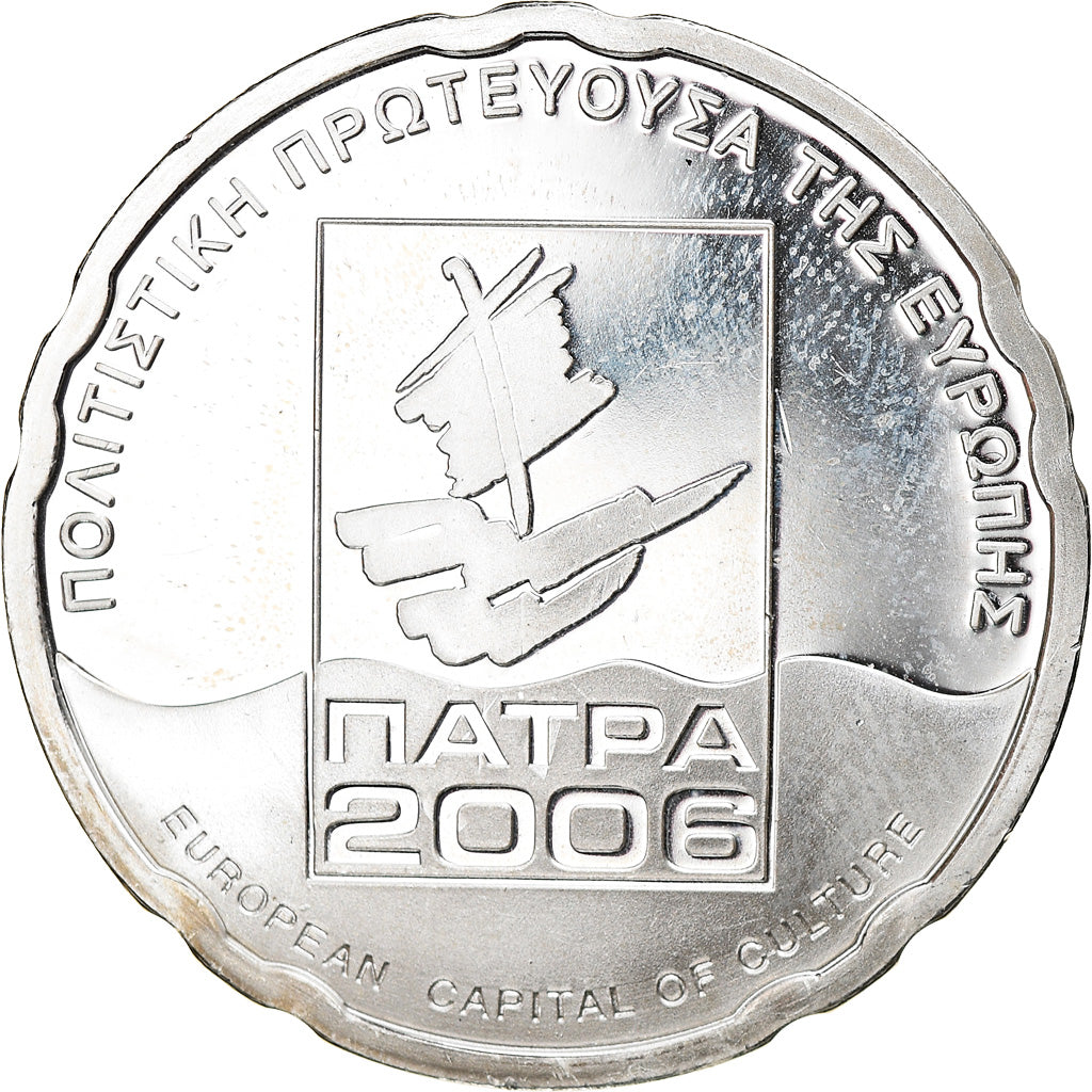 Greece, 10 Euro, Patras, 2006, Athens, MS(64), Silver, KM:218