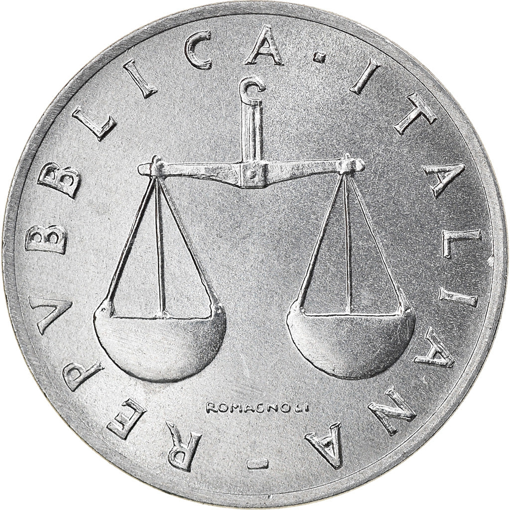 Coin, Italy, Lira, 2001, Rome, MS(64), Aluminum, KM:91