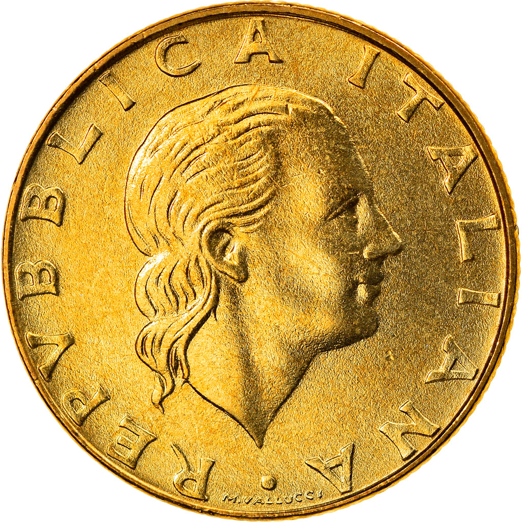 Coin, Italy, 200 Lire, 2001, Rome, MS(64), Aluminum-Bronze, KM:105