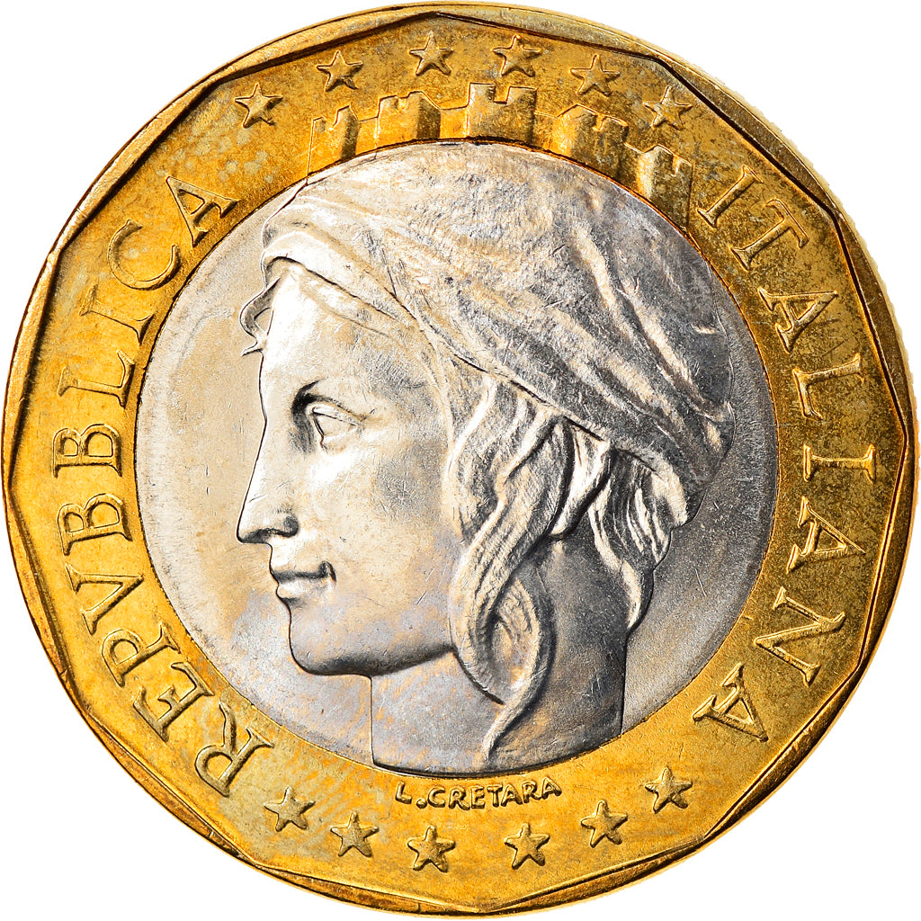 Coin, Italy, 1000 Lire, 2001, Rome, MS(64), Bi-Metallic, KM:194