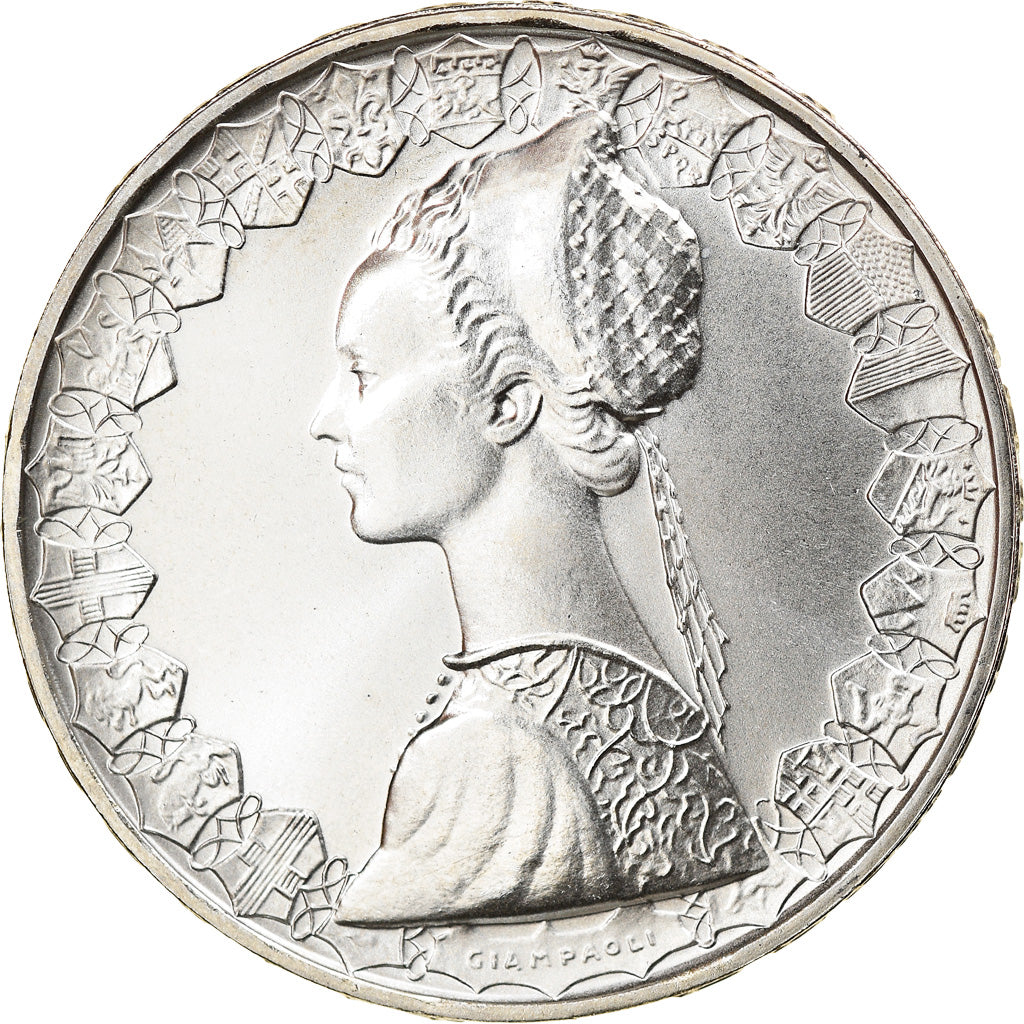Coin, Italy, 500 Lire, 2001, Rome, MS(64), Silver, KM:98