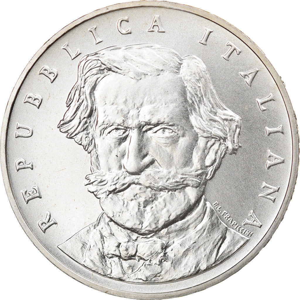 Coin, Italy, 1000 Lire, 2001, Rome, MS(64), Silver, KM:236