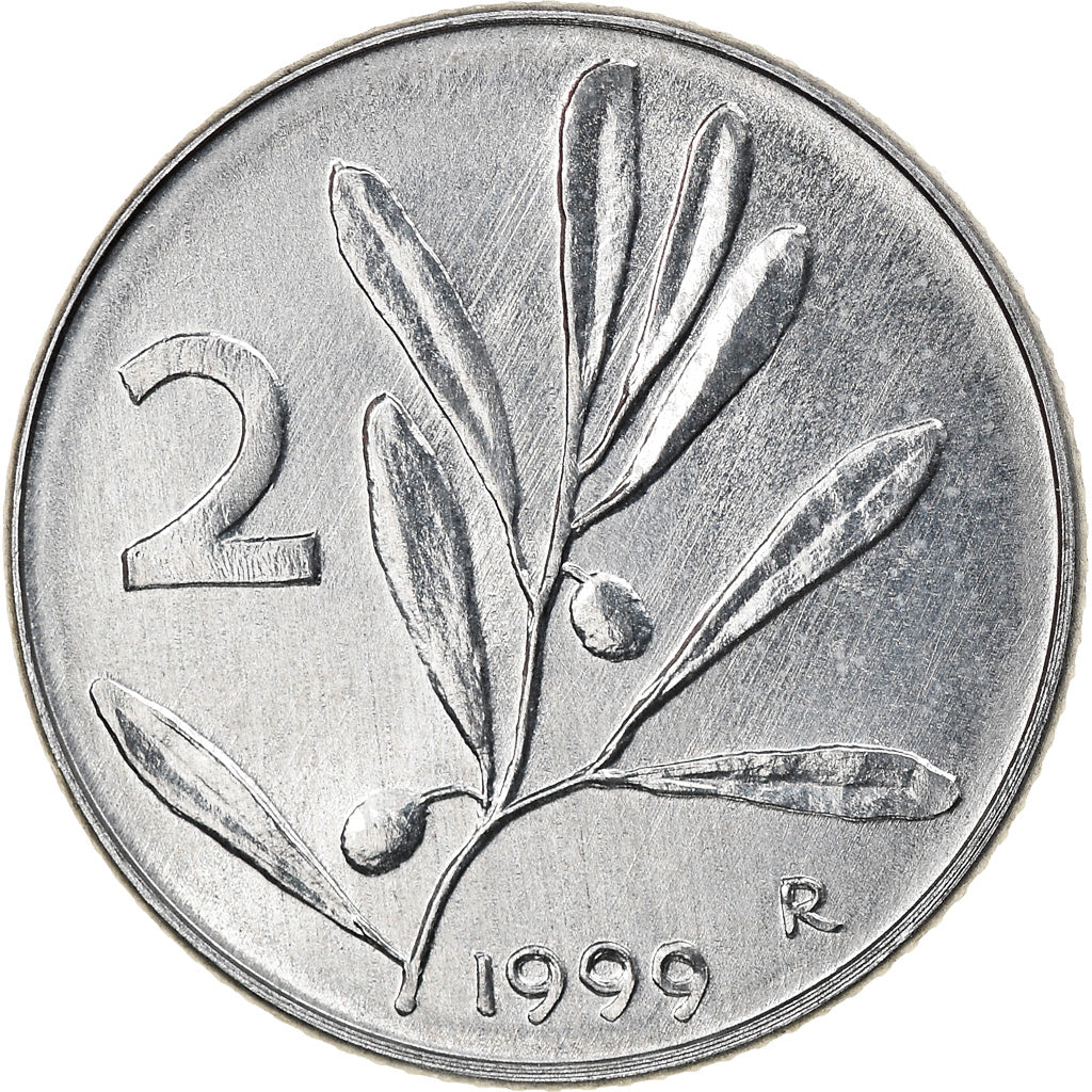 Moneta, Italia, 2 Lire, 1999, Rome, SPL+, Alluminio, KM:94