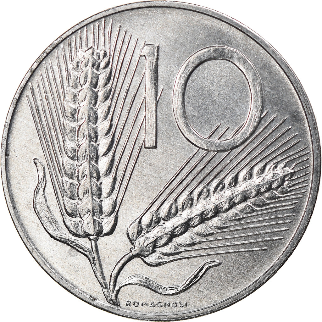 Coin, Italy, 10 Lire, 1999, Rome, MS(64), Aluminum, KM:93