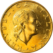 Coin, Italy, 200 Lire, 1999, Rome, MS(64), Aluminum-Bronze, KM:218