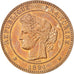 FRANCE, Cérès, 10 Centimes, 1891, Paris, KM #815.1, AU(50-53), Bronze, Gadoury #