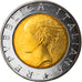 Coin, Italy, 500 Lire, 1999, Rome, MS(64), Bi-Metallic, KM:203