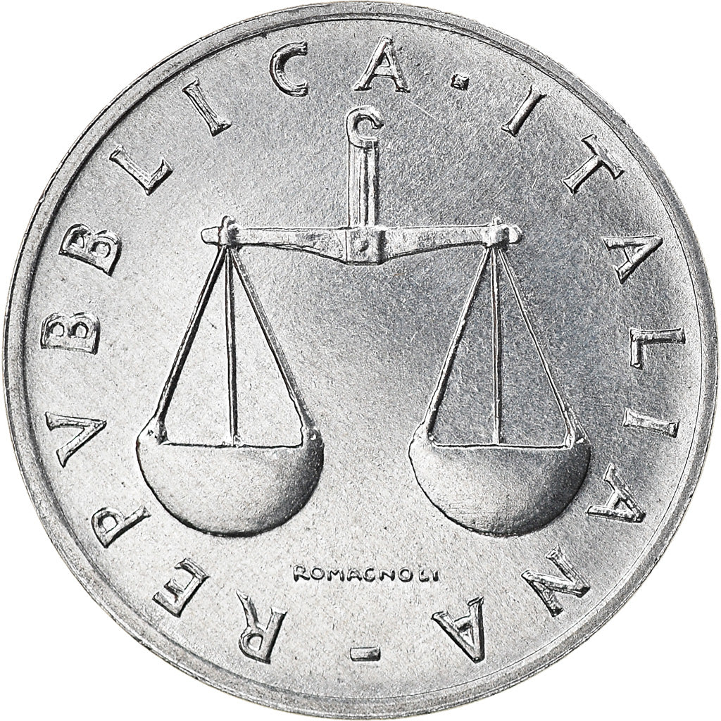 Coin, Italy, Lira, 1997, Rome, MS(64), Aluminum, KM:91