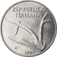 Coin, Italy, 10 Lire, 1997, Rome, MS(64), Aluminum, KM:93