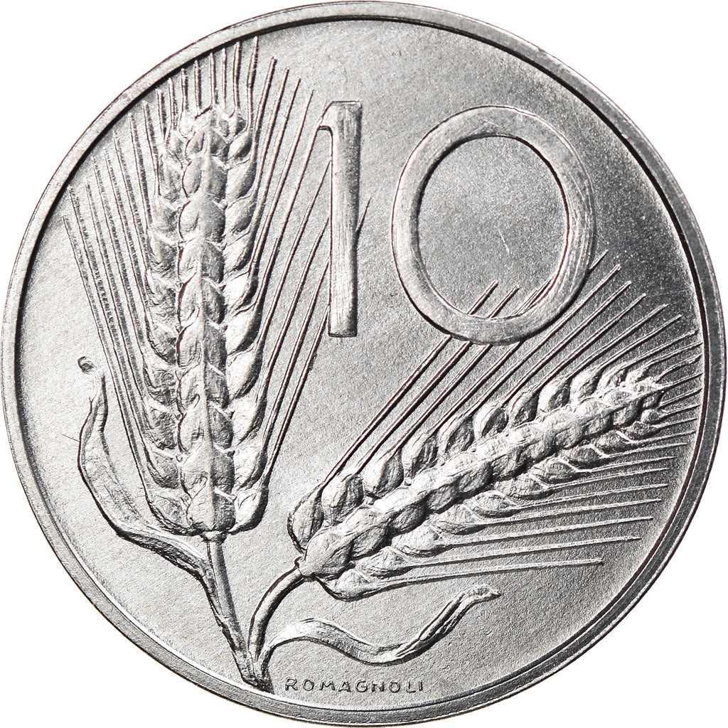 Coin, Italy, 10 Lire, 1997, Rome, MS(64), Aluminum, KM:93