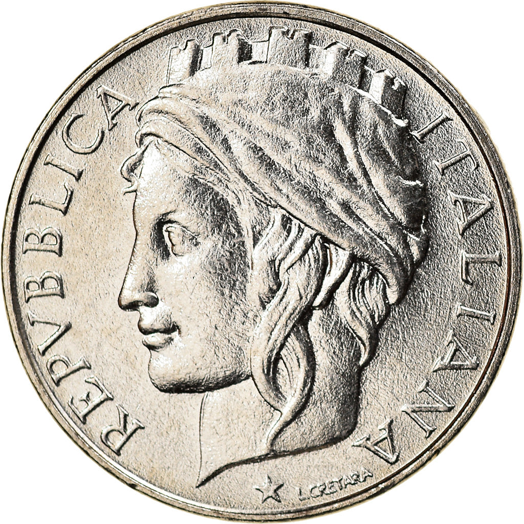 Coin, Italy, 50 Lire, 1997, Rome, MS(64), Copper-nickel, KM:183