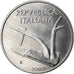 Coin, Italy, 10 Lire, 2000, Rome, MS(64), Aluminum, KM:93