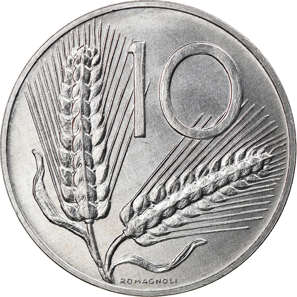 Coin, Italy, 10 Lire, 2000, Rome, MS(64), Aluminum, KM:93