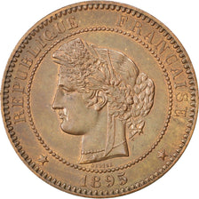 FRANCE, Cérès, 10 Centimes, 1895, Paris, KM #815.1, AU(55-58), Bronze, Gadoury #