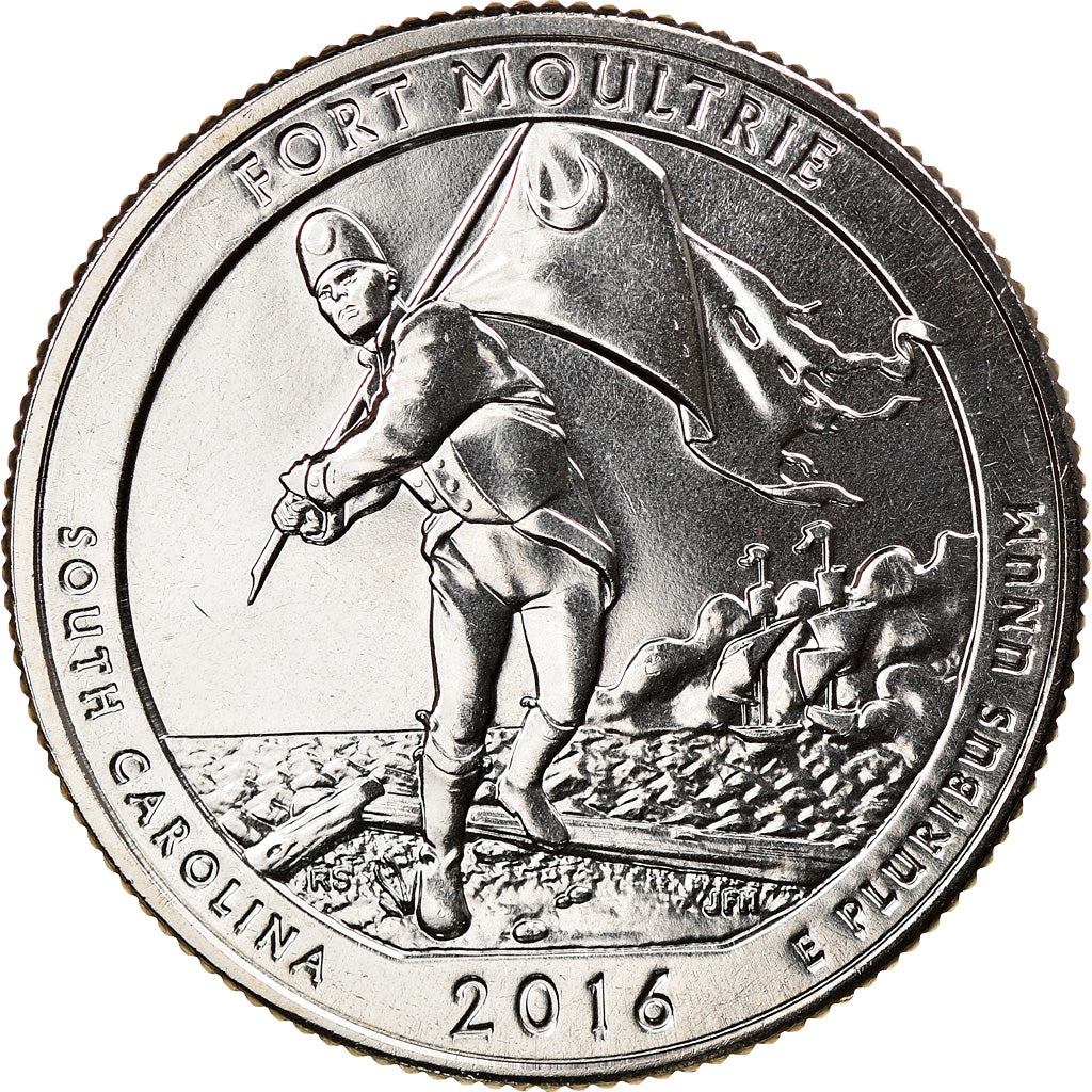 Moneda, Estados Unidos, Fort Moultrie, Quarter, 2016, U.S. Mint, SC+, Cobre -