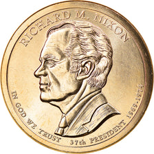 Coin, United States, Richard M. Nixon, Dollar, 2016, U.S. Mint, MS(64), Brass