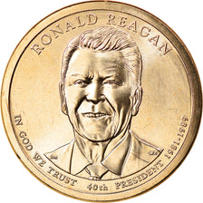 Coin, United States, Ronald Reagan, Dollar, 2016, U.S. Mint, MS(64), Brass