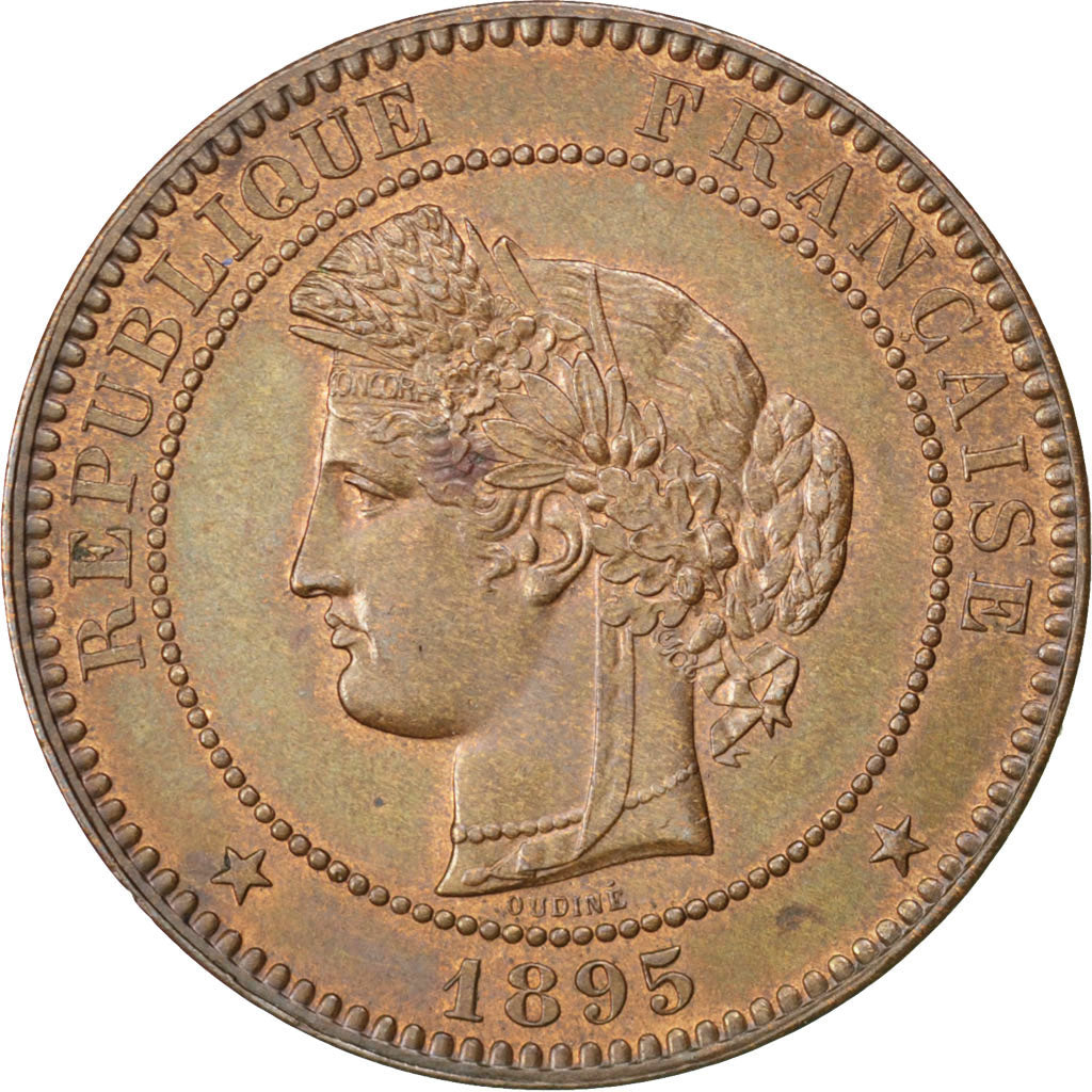 Coin, France, Cérès, 10 Centimes, 1895, Paris, AU(55-58), Bronze, KM:815.1