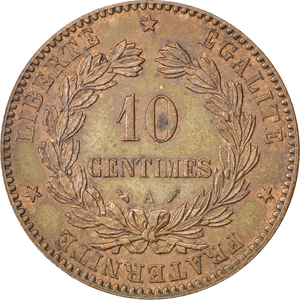 Coin, France, Cérès, 10 Centimes, 1895, Paris, AU(55-58), Bronze, KM:815.1