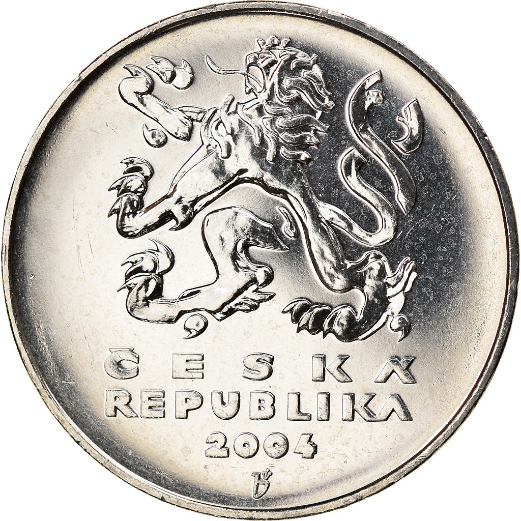Coin, Czech Republic, 5 Korun, 2004, MS(65-70), Nickel plated steel, KM:8