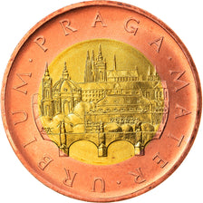 Coin, Czech Republic, 50 Korun, 2004, MS(65-70), Bi-Metallic, KM:1