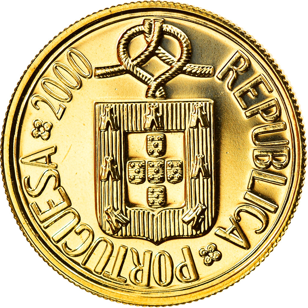 Coin, Portugal, 5 Escudos, 2000, MS(65-70), Nickel-brass, KM:632