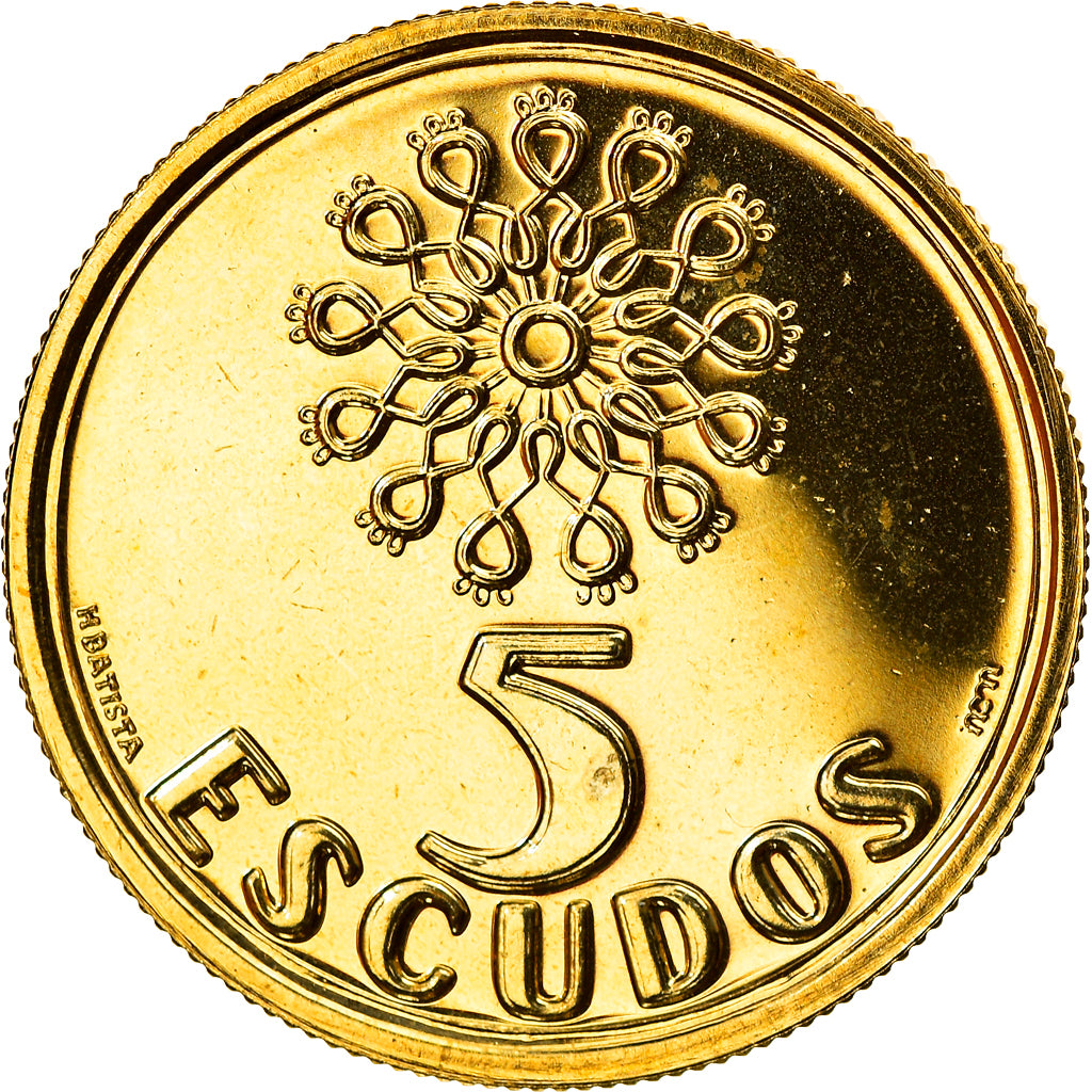 Coin, Portugal, 5 Escudos, 2000, MS(65-70), Nickel-brass, KM:632