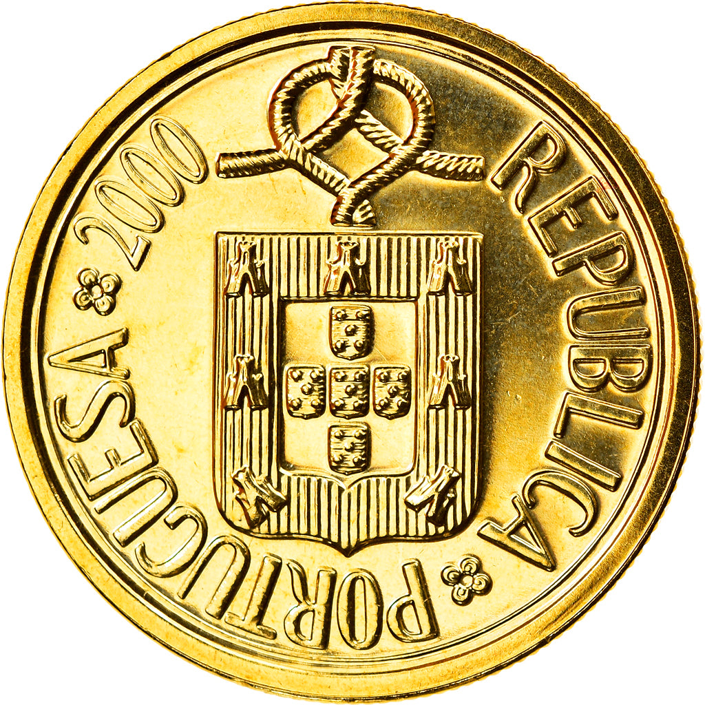 Coin, Portugal, 10 Escudos, 2000, MS(65-70), Nickel-brass, KM:633