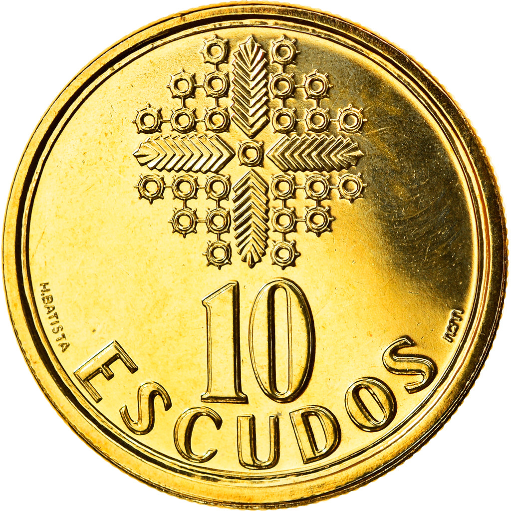 Coin, Portugal, 10 Escudos, 2000, MS(65-70), Nickel-brass, KM:633