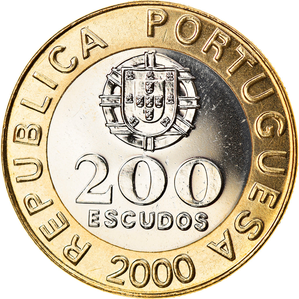 Münze, Portugal, 200 Escudos, 2000, STGL, Bi-Metallic, KM:655