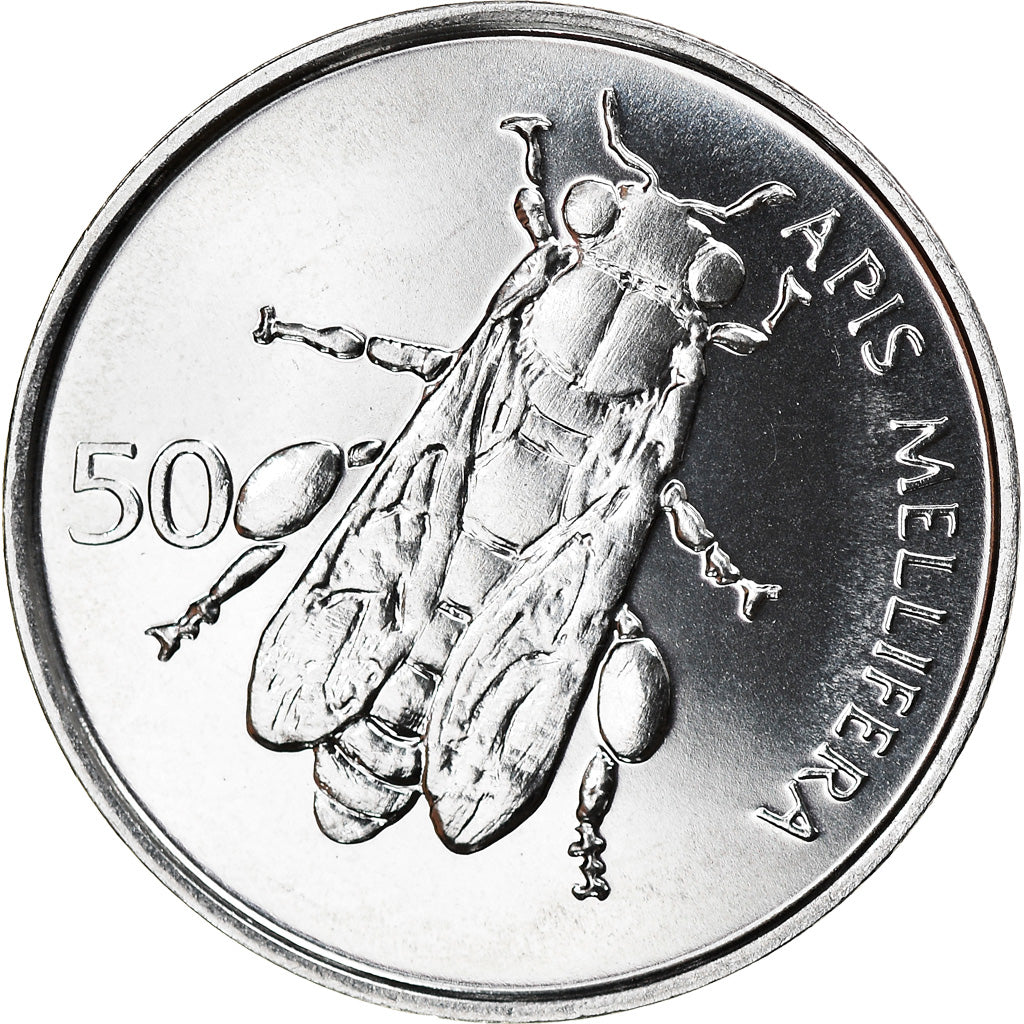 Coin, Slovenia, 50 Stotinov, 2004, MS(65-70), Aluminum, KM:3