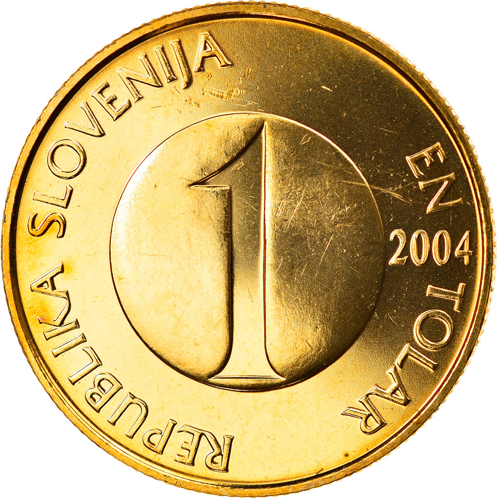 Coin, Slovenia, Tolar, 2004, MS(65-70), Nickel-brass, KM:4